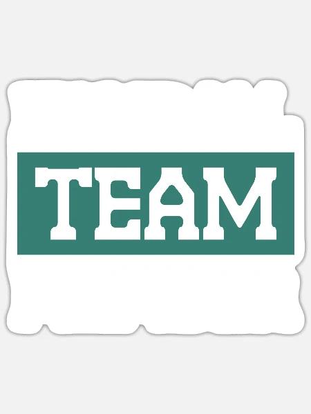 Fussball Team - Sticker Größe S (10 x 10 cm) - Mattweiß