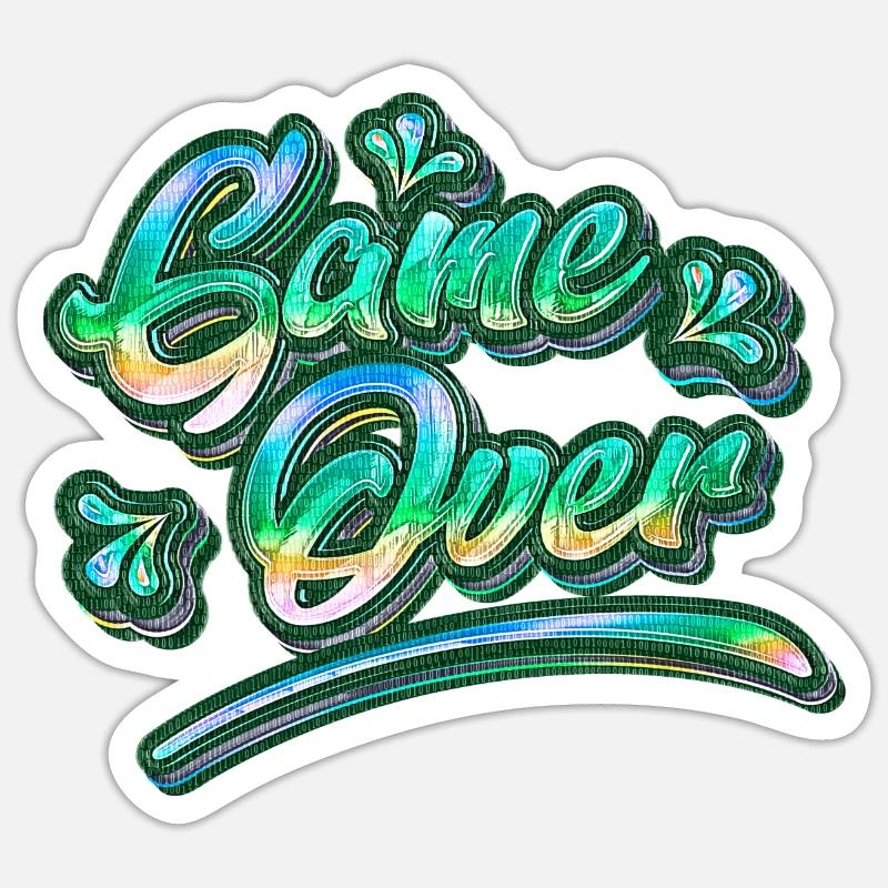 Game Over Graffiti Sticker Größe S (10 x 10 cm)