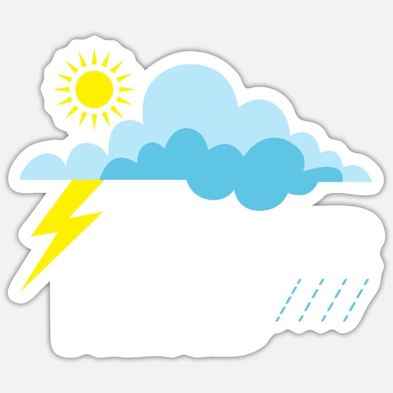 Météorologue Nerd Météorologie Sticker taille S (10 x 10 cm)