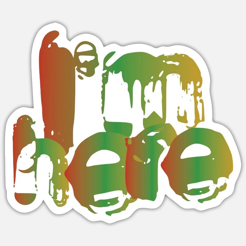I'm here - Sticker taille S (10 x 10 cm) - blanc mat