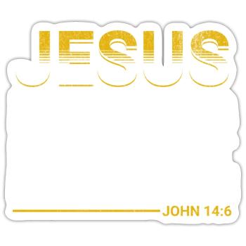Bibel Vers Jesus der Weg die Wahrheit das Leben - Sticker Größe S (10 x 10 cm) - Mattweiß - Vorne