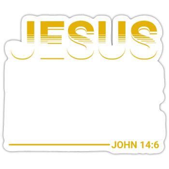 Bibel Vers Jesus der Weg die Wahrheit das Leben - Sticker Größe S (10 x 10 cm) - Mattweiß - Vorne