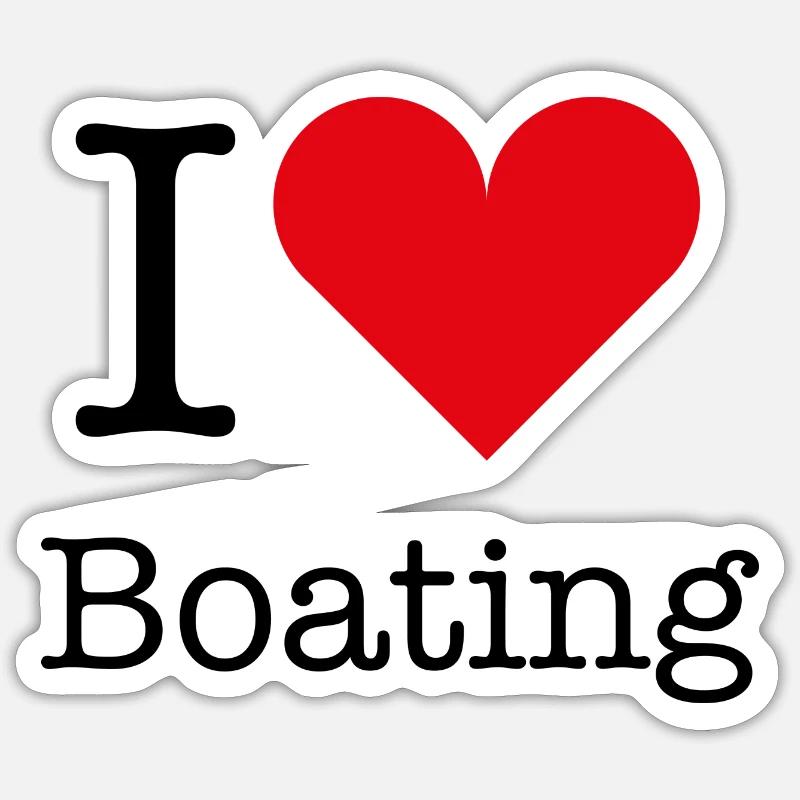 J’adore la navigation de plaisance Sticker taille S (10 x 10 cm)