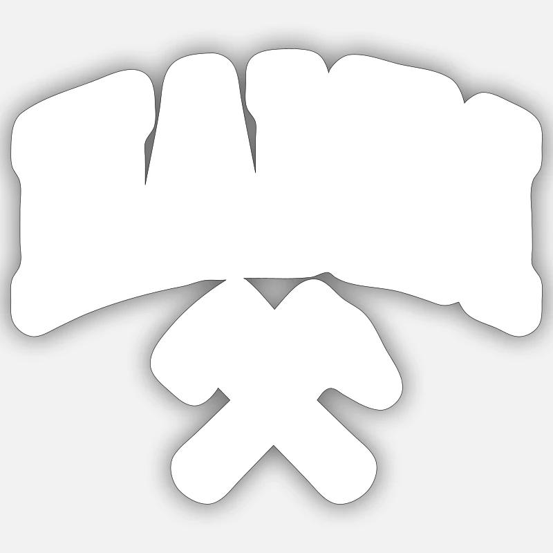 Hamm - Sticker Größe S (10 x 10 cm) - Mattweiß