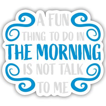 ne me parle pas - Sticker taille S (10 x 10 cm) - blanc mat - Devant