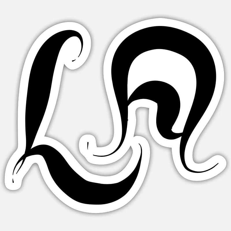 LA - Sticker Größe S (10 x 10 cm) - Mattweiß