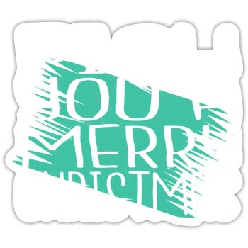 present sea cute gift fishing tournaments - Sticker size S (10 x 10 cm) - white matte - Front