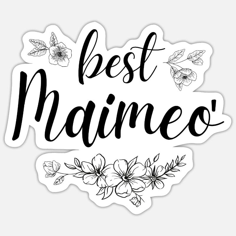 Meilleur Maimeo. Cadeau Maimeo - Sticker taille S (10 x 10 cm) - blanc mat