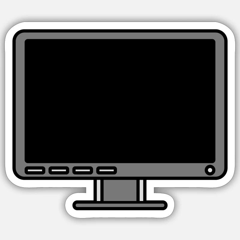 Icon Logo Computer Screen - Sticker size S (10 x 10 cm) - white matte