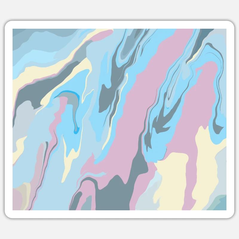 Conception joyeuse et colorée de l’arc-en-ciel dans des couleurs pastel Sticker taille S (10 x 10 cm)