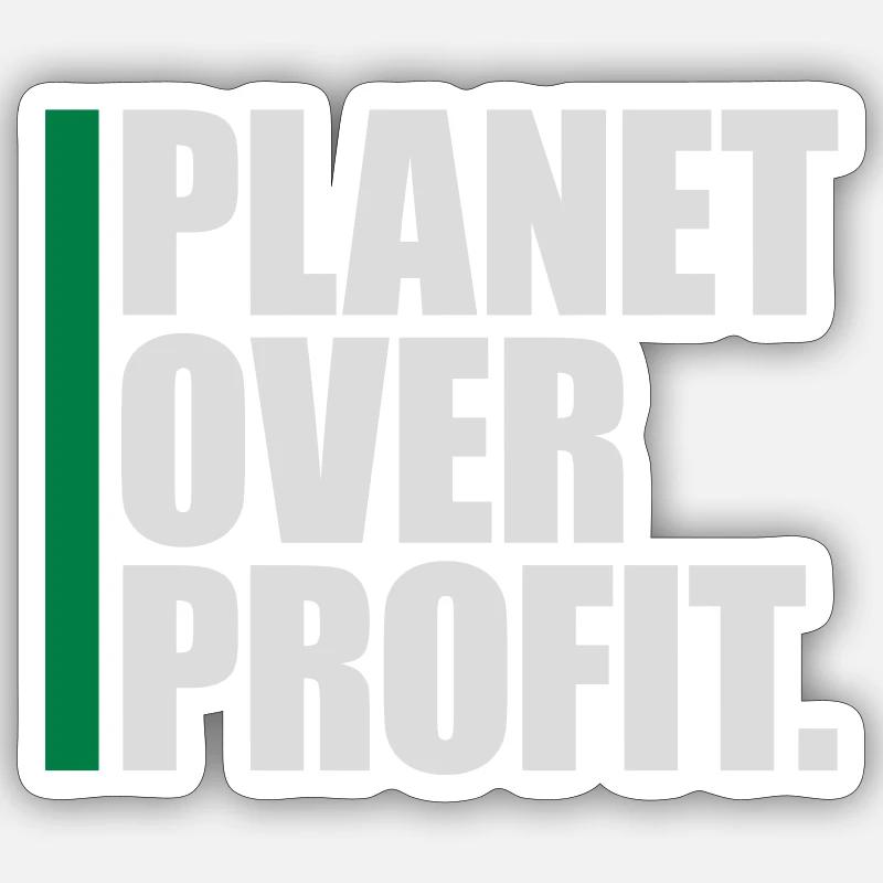 Planète sur le devis de profit Sticker taille S (10 x 10 cm)
