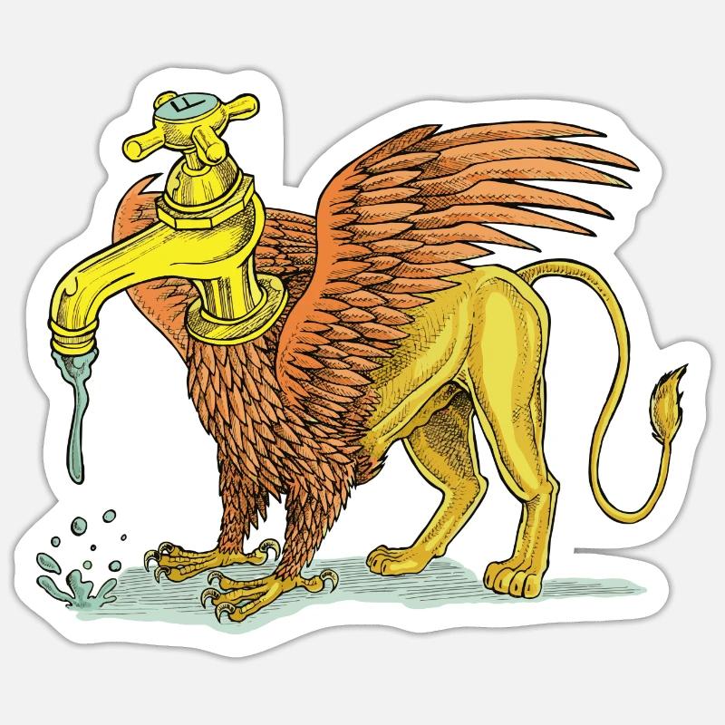 DER WASSERHAHN Sticker Größe S (10 x 10 cm)