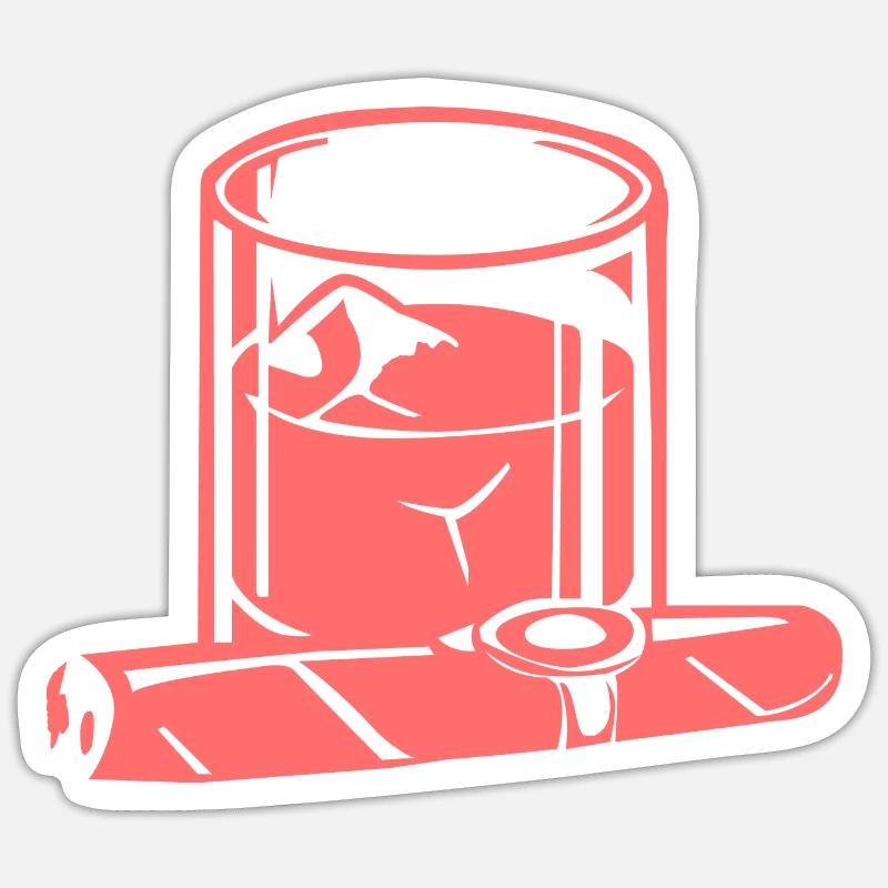 Cigar - Sticker size S (10 x 10 cm) - white matte