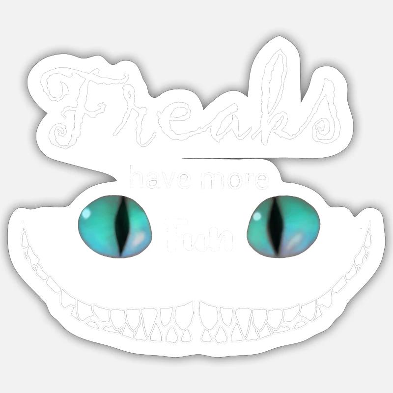 Les Freaks blancs ont plus de Fun Cheshire Cat Sticker taille S (10 x 10 cm)