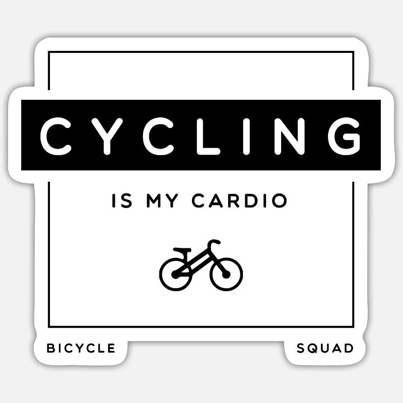 Le vélo comme environnement cardiovasculaire - Sticker taille S (10 x 10 cm) - blanc mat