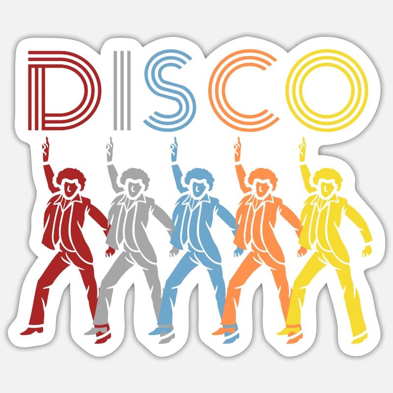 Disco - Sticker size S (10 x 10 cm) - white matte