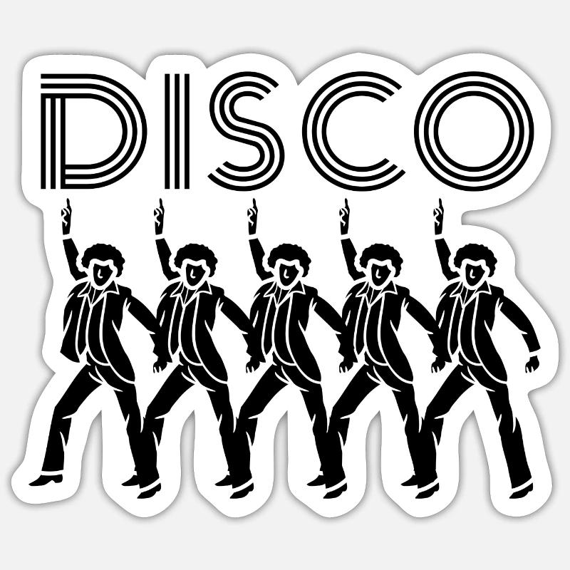 Disco - Sticker size S (10 x 10 cm) - white matte