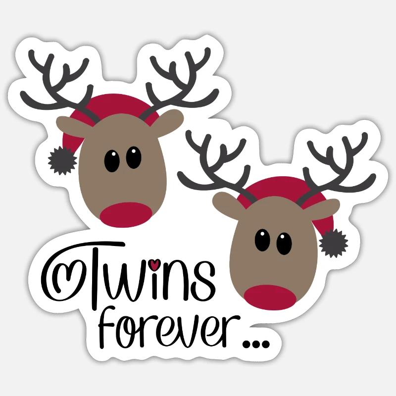 Gemini forever - Sticker size S (10 x 10 cm) - white matte