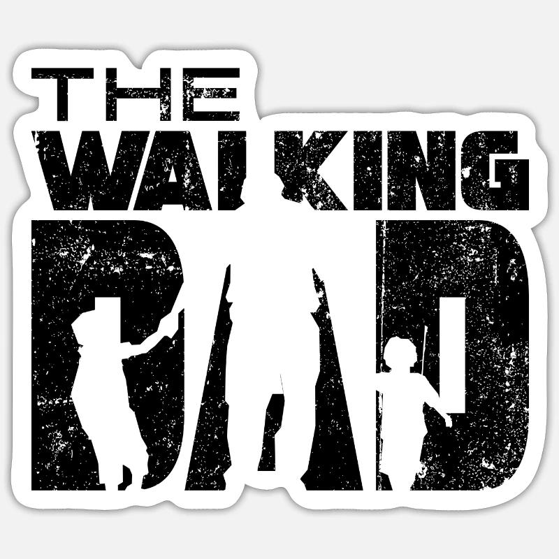 Der wandelnde Vater - Sticker Größe S (10 x 10 cm) - Mattweiß