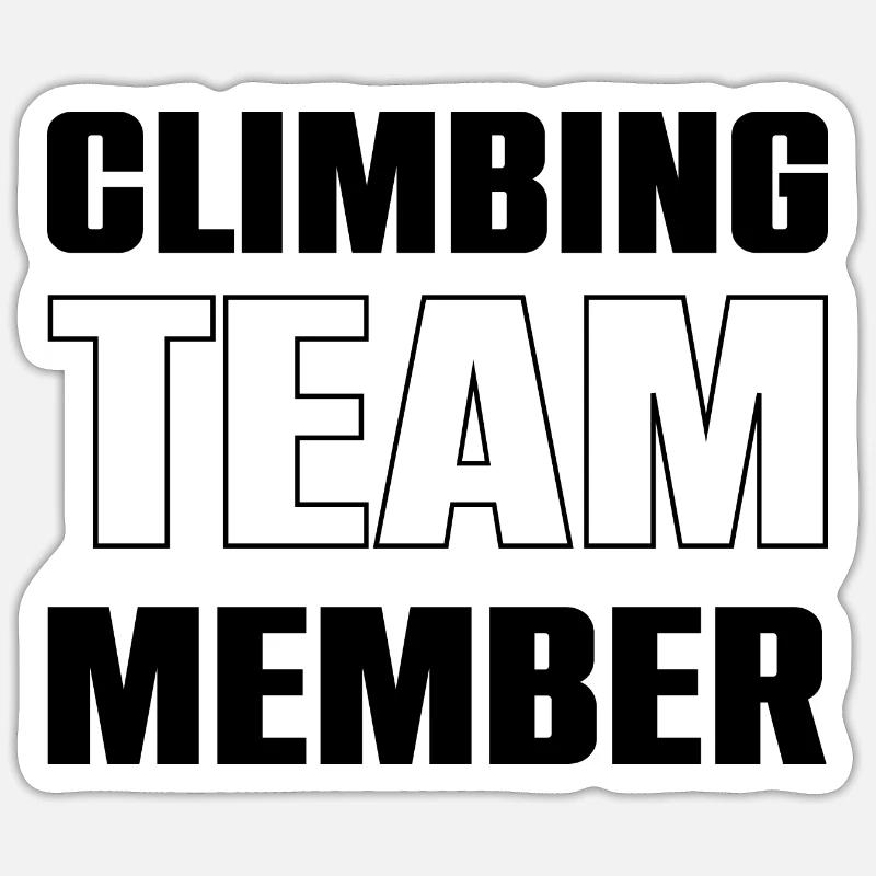 Climbing Team - Sticker size S (10 x 10 cm) - white matte