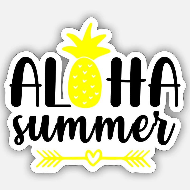 Aloha Été Sticker taille S (10 x 10 cm)