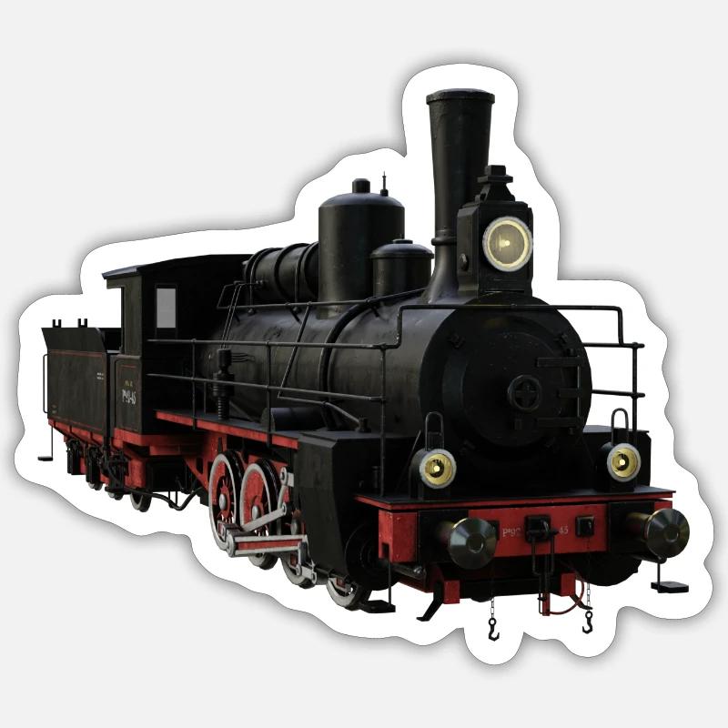 Train - Sticker Größe S (10 x 10 cm) - Mattweiß