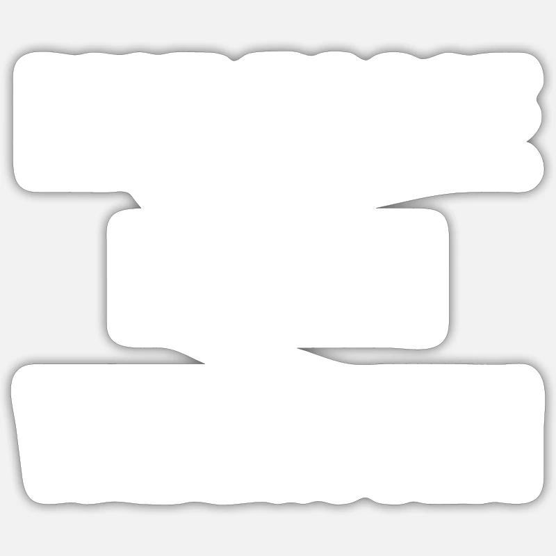 dich hasse ich am wenigsten - Sticker Größe S (10 x 10 cm) - Mattweiß