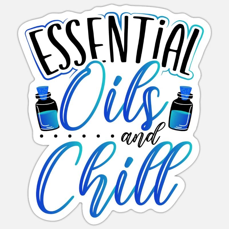 EO Humor ätherische Öle und kalte ätherische Öle Sticker Größe S (10 x 10 cm)