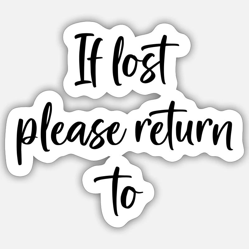 lost return Sticker Größe S (10 x 10 cm)