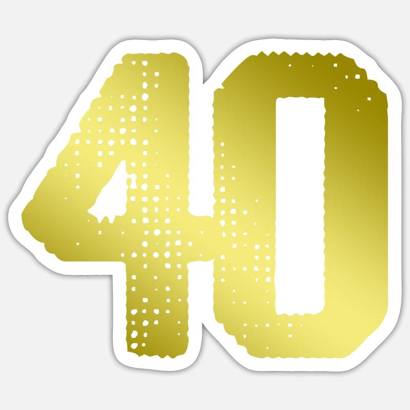 Maillot 40 numéros - Sticker taille S (10 x 10 cm) - blanc mat