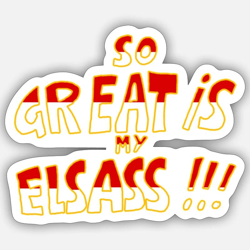 GrEat ElsAss - Sticker taille S (10 x 10 cm) - blanc mat