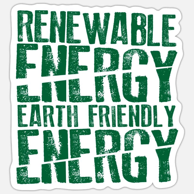 Renewable Energy Earth Friendly Energy Sticker size S (10 x 10 cm)