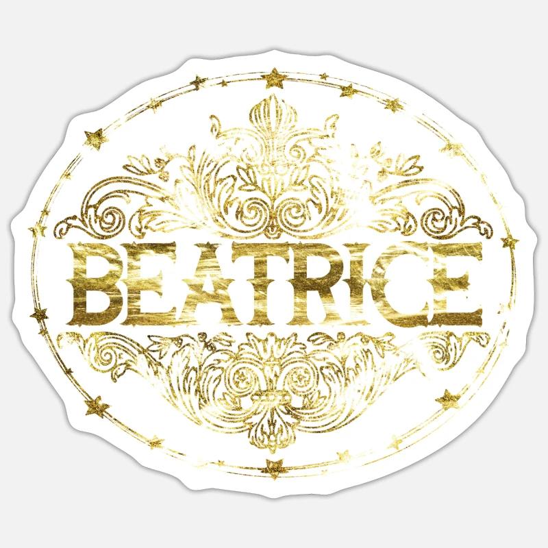 Beatrice - Sticker size S (10 x 10 cm) - white matte