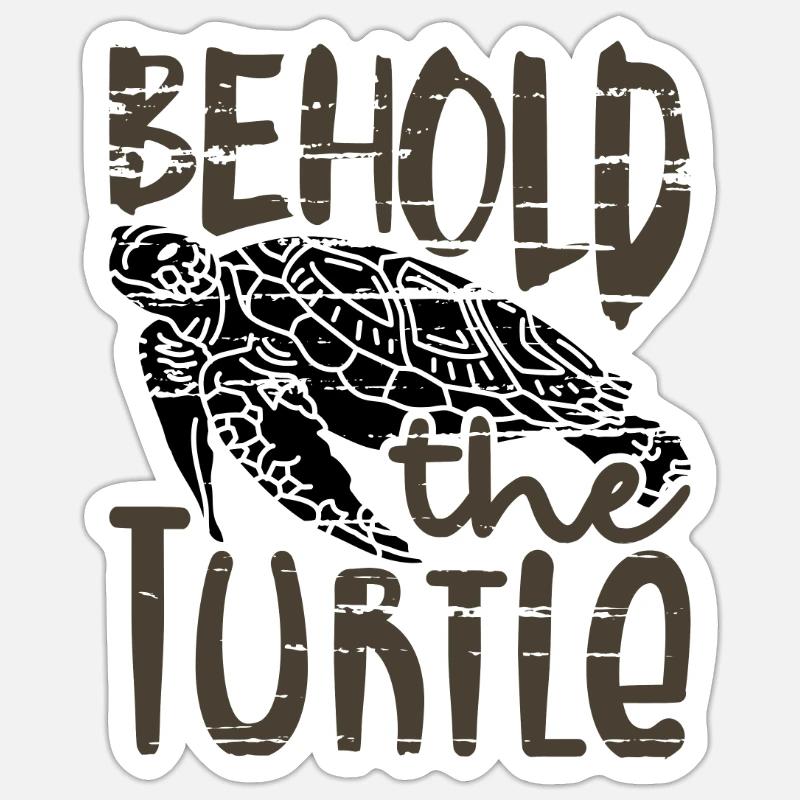 Sehen Sie die Turtle Fun Turtle Lover Geschenkidee Sticker Größe S (10 x 10 cm)