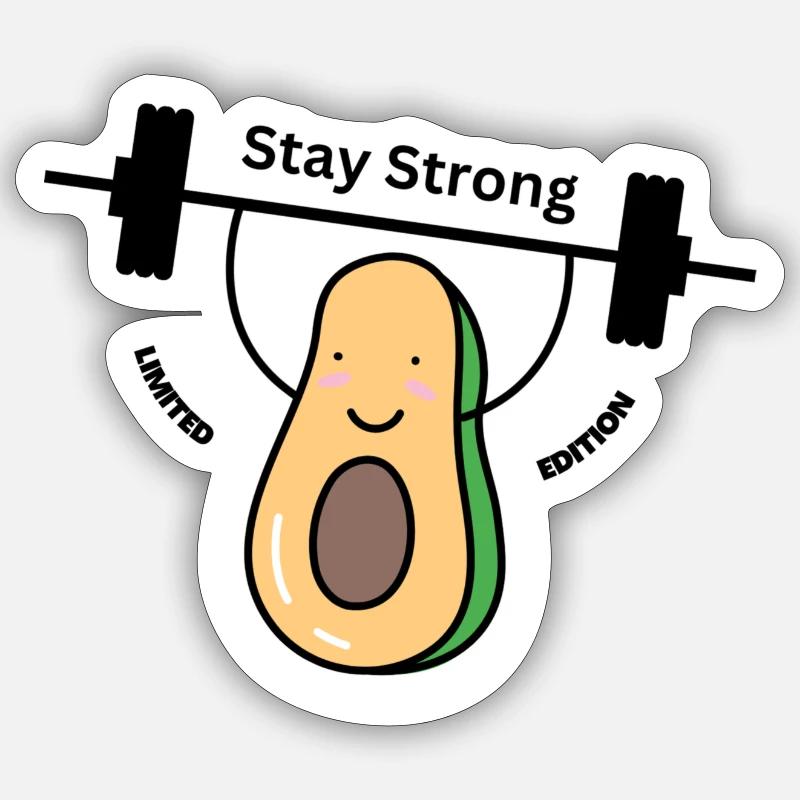 StayStrong - Sticker Größe S (10 x 10 cm) - Mattweiß
