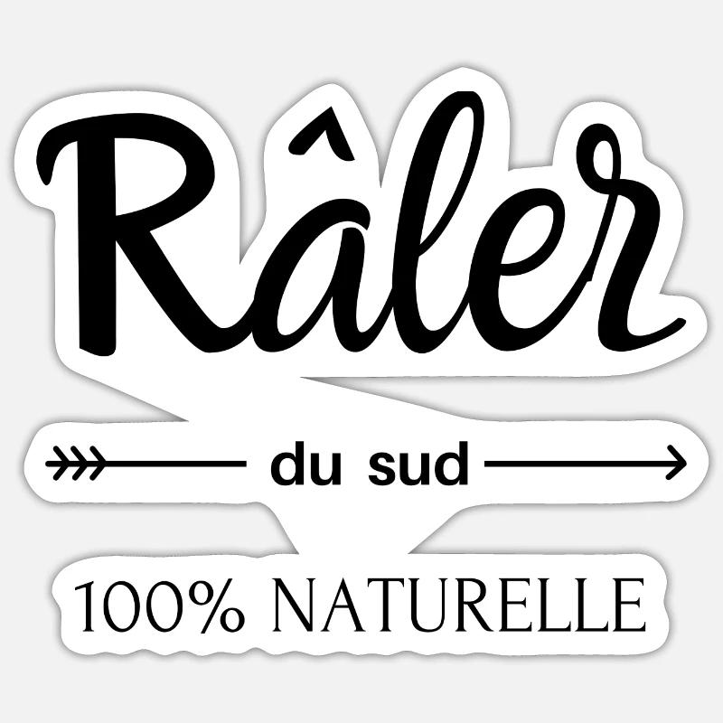 râleuse du sud - Sticker taille S (10 x 10 cm) - blanc mat