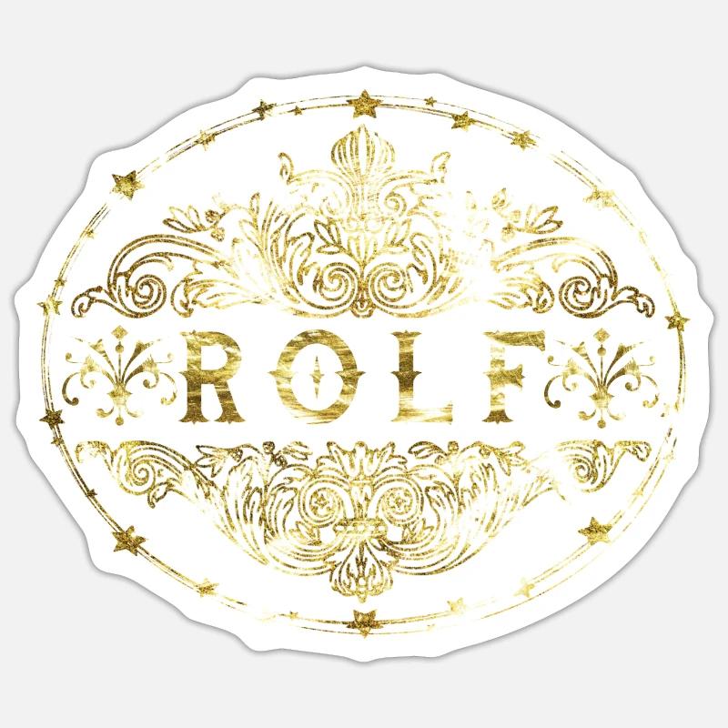 Rolf - Sticker Größe S (10 x 10 cm) - Mattweiß