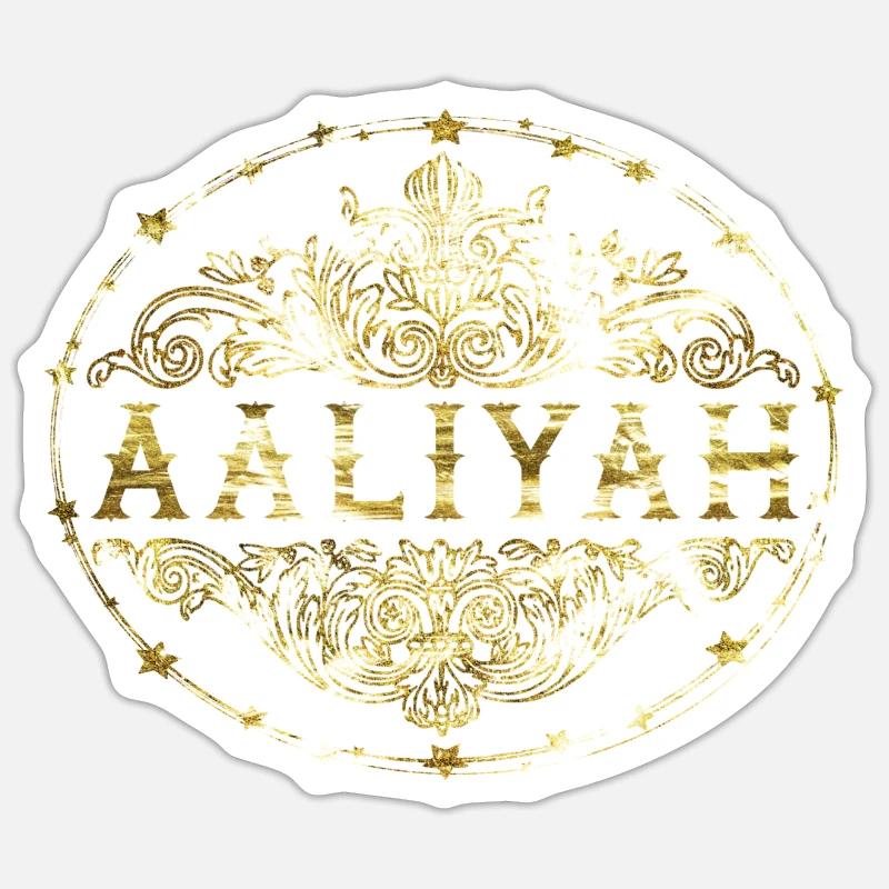 Aaliyah - Sticker taille S (10 x 10 cm) - blanc mat