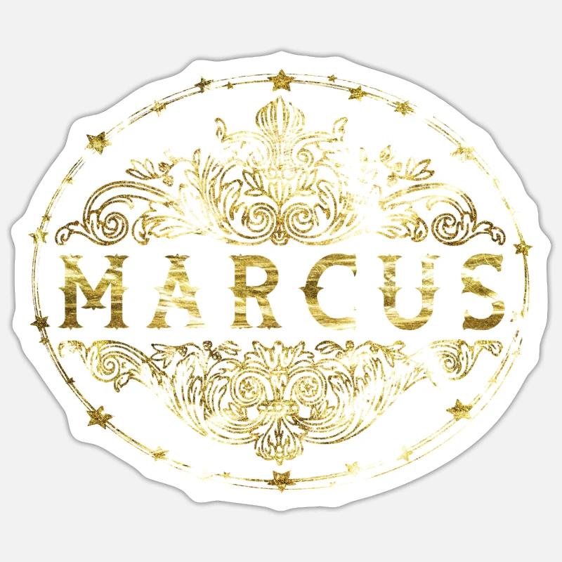 Marcus - Sticker Größe S (10 x 10 cm) - Mattweiß
