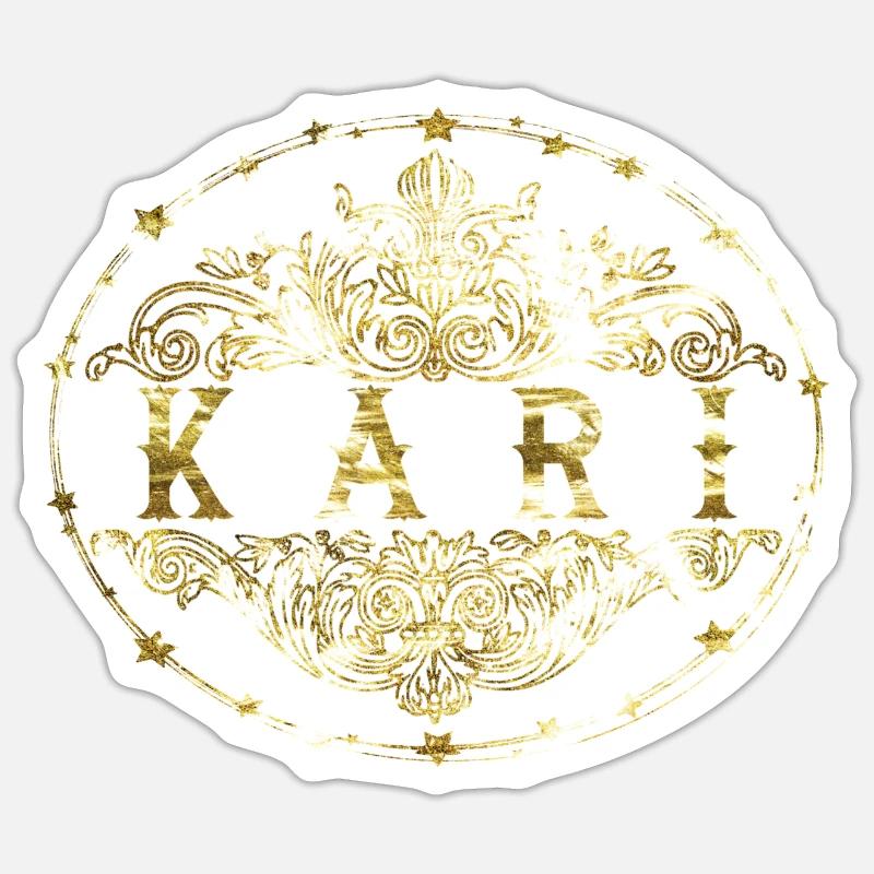 Kari - Sticker taille S (10 x 10 cm) - blanc mat