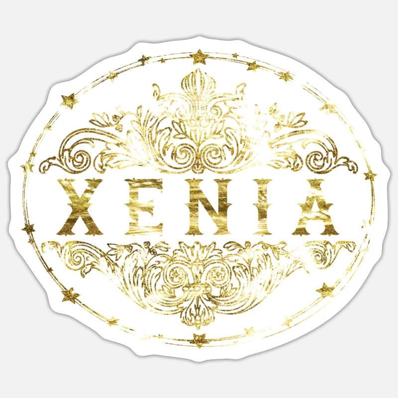 Xenia - Sticker taille S (10 x 10 cm) - blanc mat