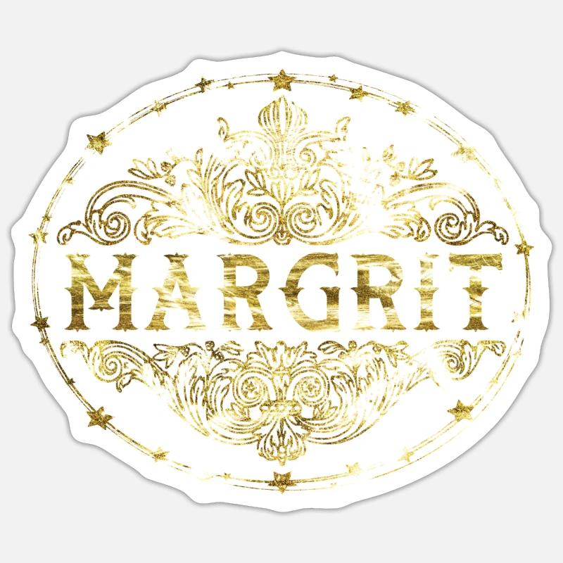 Margrit - Sticker Größe S (10 x 10 cm) - Mattweiß