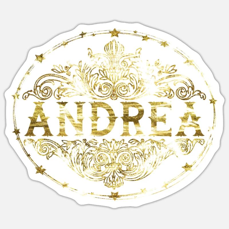 Andrea - Sticker taille S (10 x 10 cm) - blanc mat