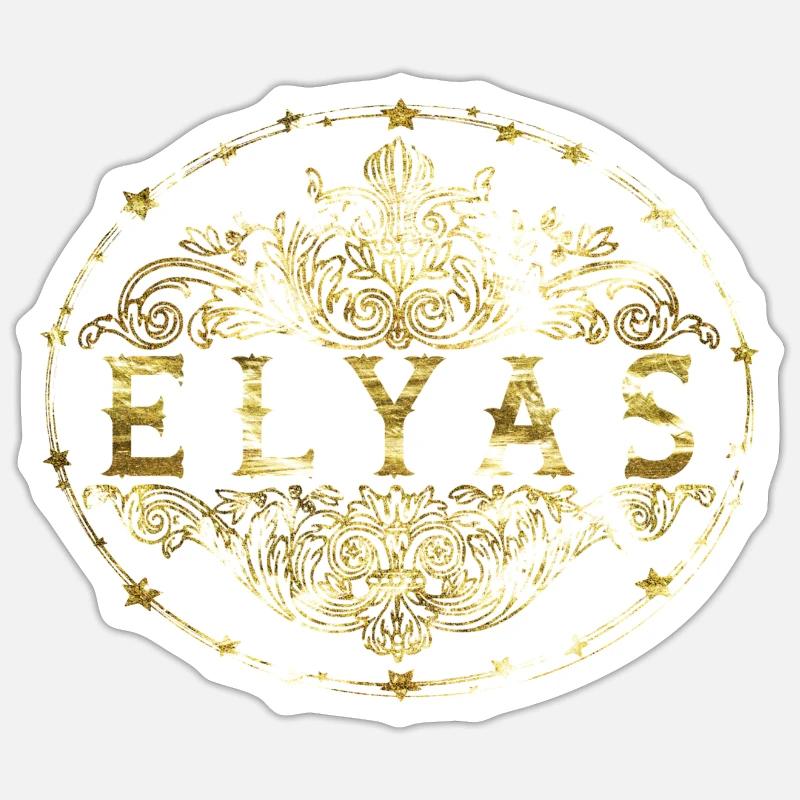Elyas - Sticker size S (10 x 10 cm) - white matte