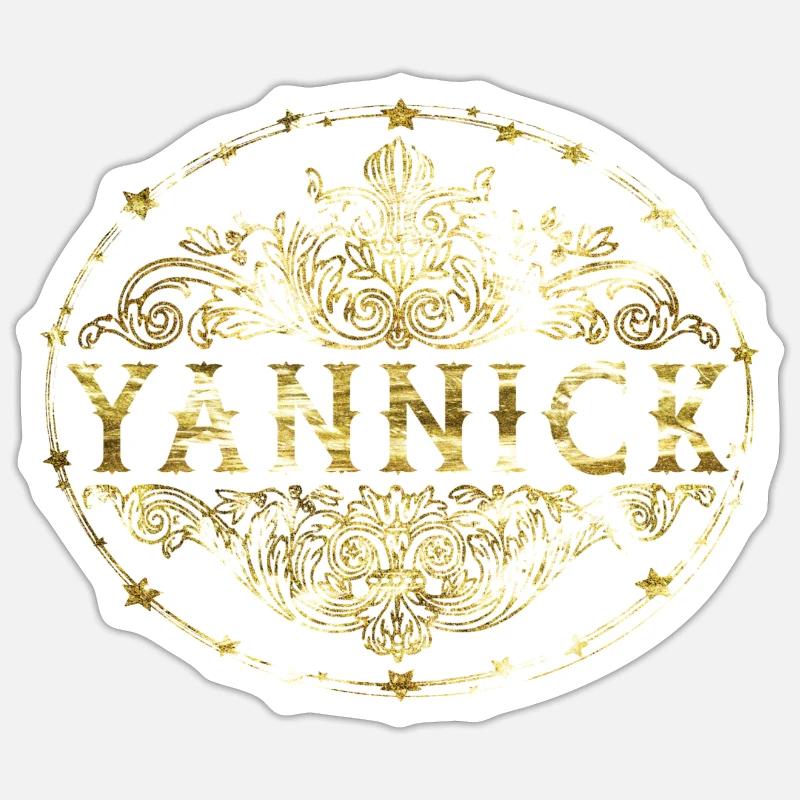 Yannick - Sticker size S (10 x 10 cm) - white matte