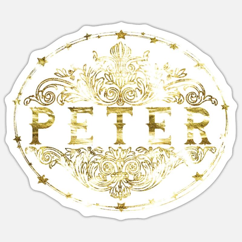 Peter - Sticker size S (10 x 10 cm) - white matte