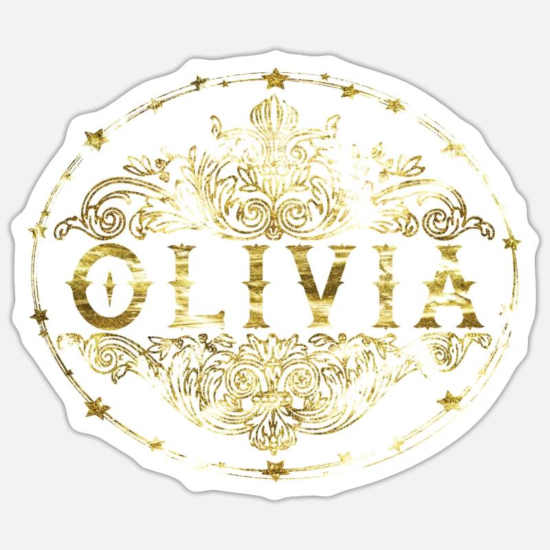 Olivia - Sticker Größe S (10 x 10 cm) - Mattweiß