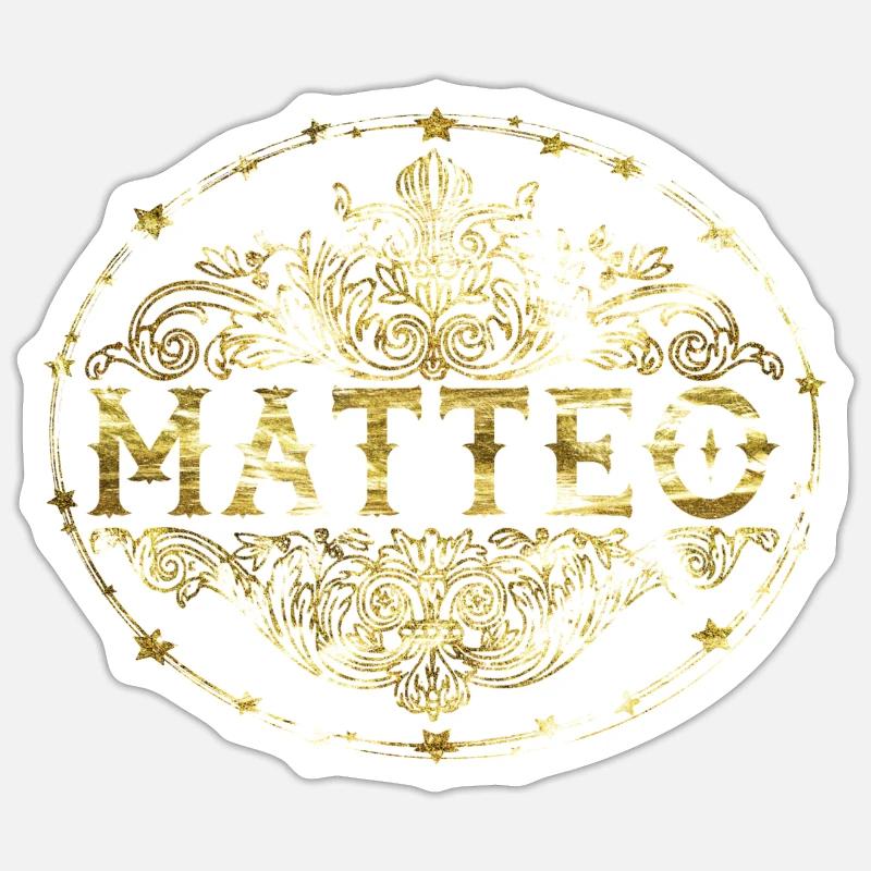 Matteo - Sticker size S (10 x 10 cm) - white matte