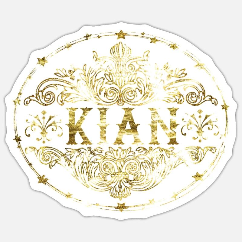 Kian - Sticker taille S (10 x 10 cm) - blanc mat
