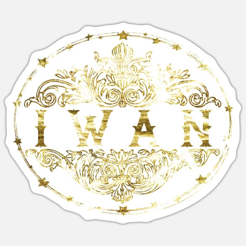 Ivan - Sticker taille S (10 x 10 cm) - blanc mat